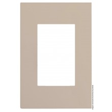 Placa 3 Módulos com Suporte 4x2 - RECTA Areia Satin Fosco